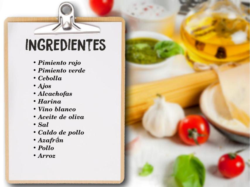 Ingredientes del pollo de Olvido Hormigos.