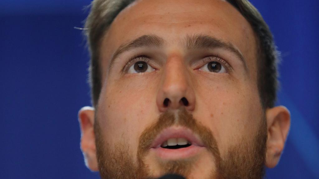 Jan Oblak, en rueda de prensa