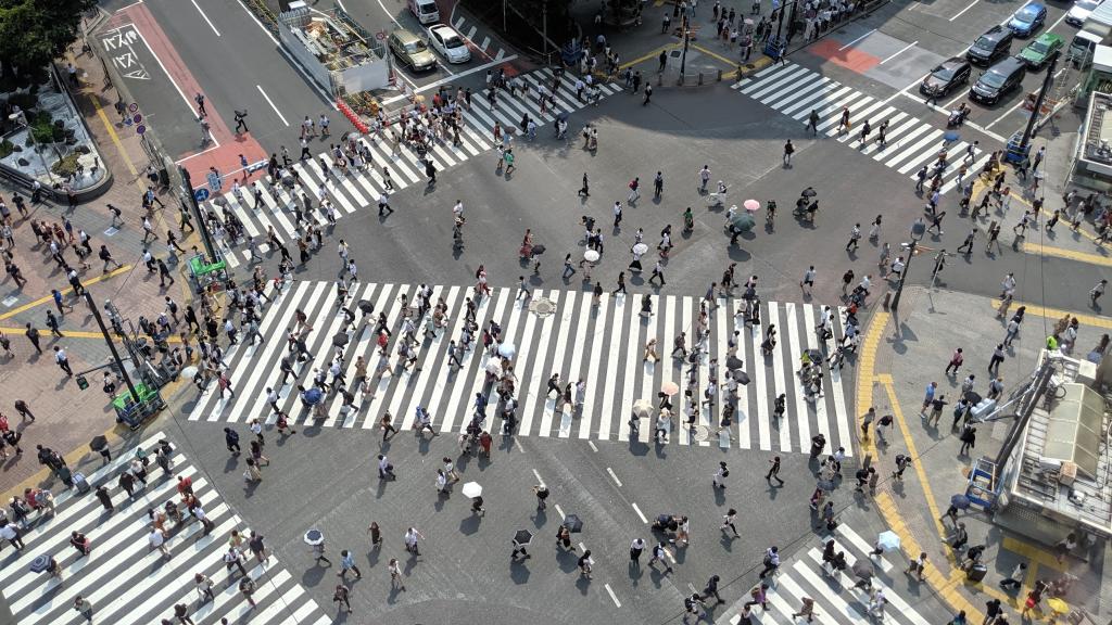 Cruce de Shibuya en Japón