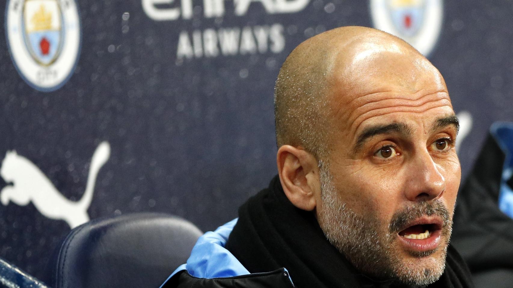 Pep Guardiola ante el West Ham