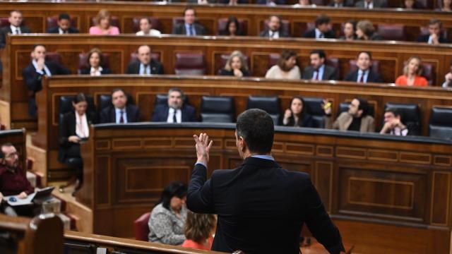 Pedro Sánchez, durante la sesión de control de este miércoles.