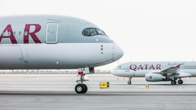 Avión de Qatar Airways.