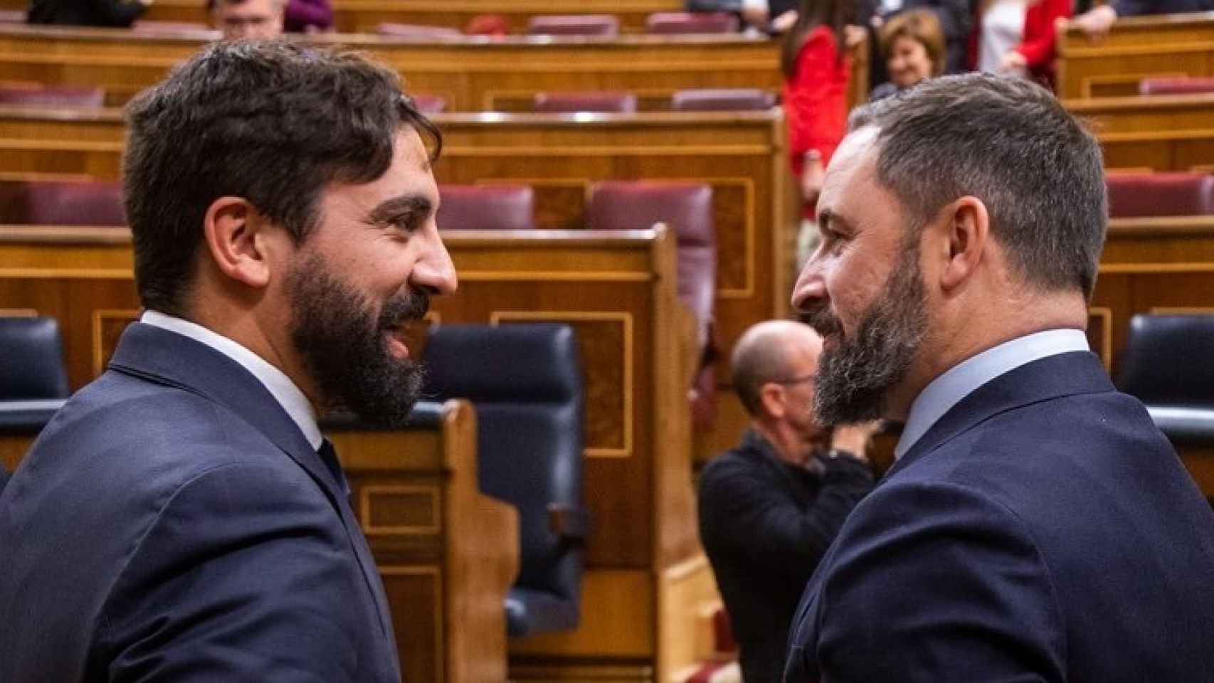 González-Robatto y Abascal en el Hemiciclo del Congreso de los Diputados.
