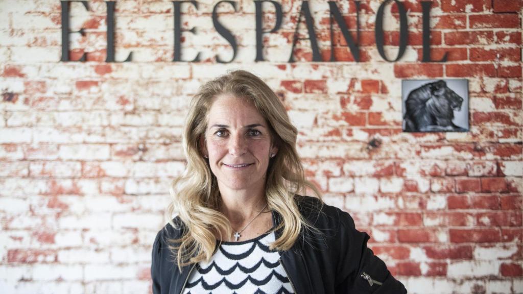 Arantxa Sánchez Vicario, en la redacción de EL ESPAÑOL.