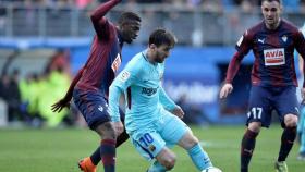 Leo Messi en un partido ante el Eibar