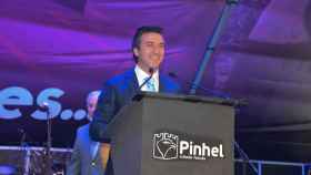 El presidente de Pinhel,  Rui Ventura, en la última Feria presencial, en 2020