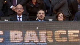 El misterioso escudo del Real Madrid en el sitio de Bartomeu en el Camp Nou