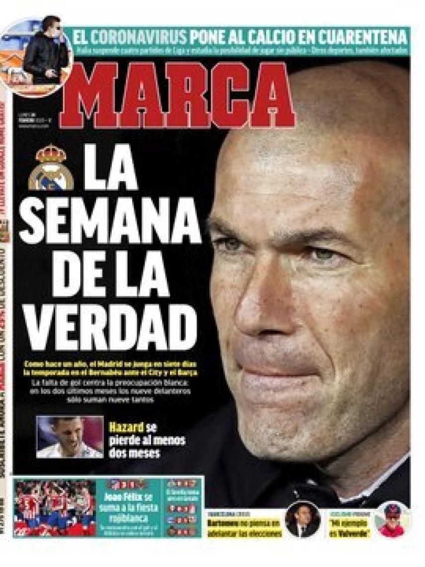 La portada del diario MARCA (23/02/2020)