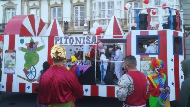 Una de las carrozas participantes en el desfile de Carnaval.