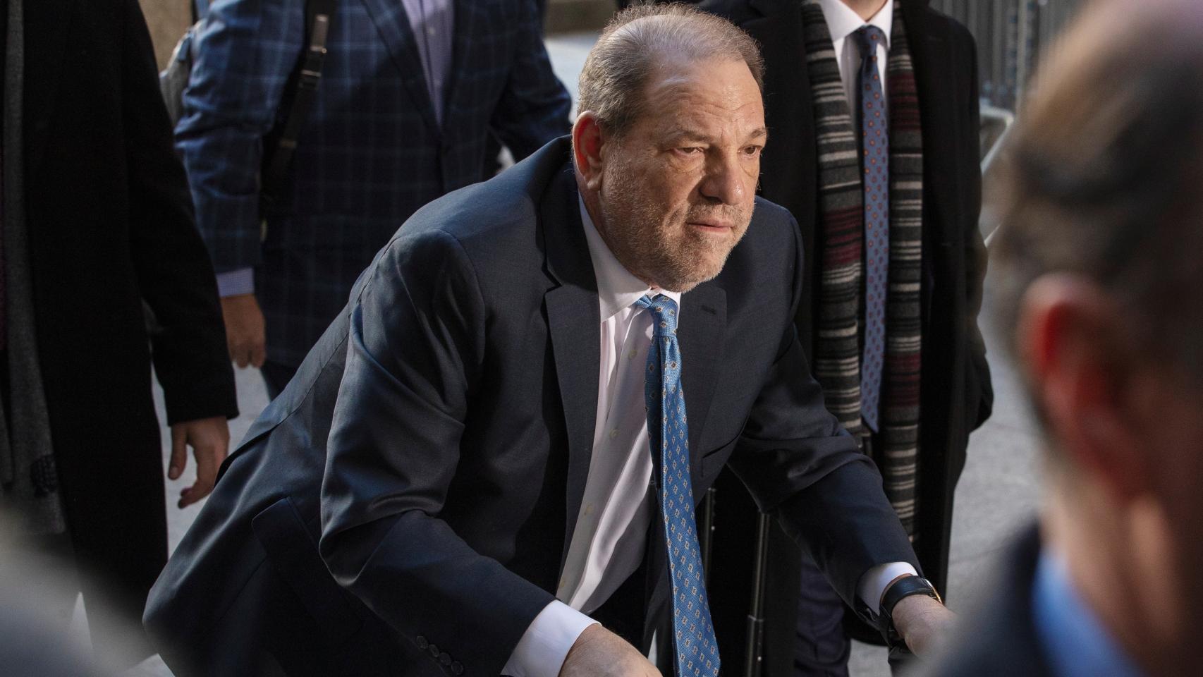 Harvey Weinstein, este lunes, a su llegada al juzgado.