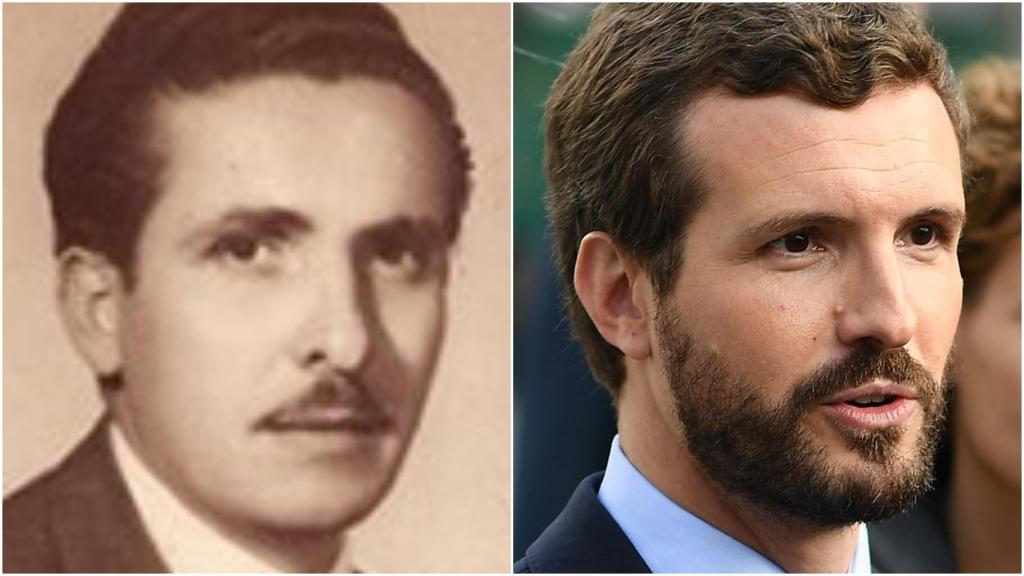 Manuel Iglesias, abuelo de Pablo Iglesias (a la izquierda) y Pablo Casado.