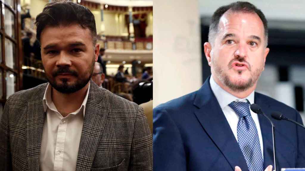 Gabriel Rufián vs Carlos Iturgaiz. (EFE)