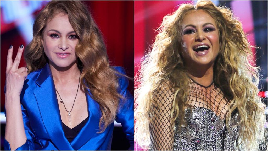 Paulina Rubio antes y después de los retoques.