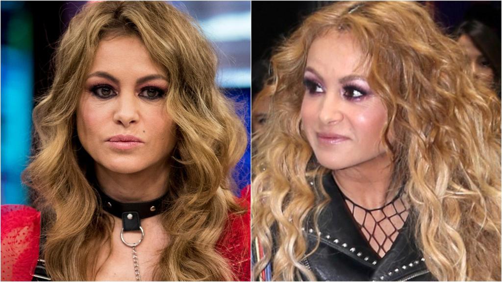 A la izquierda, Paulina Rubio en abril de 2019 y a la derecha, Paulina en febrero de 2020.