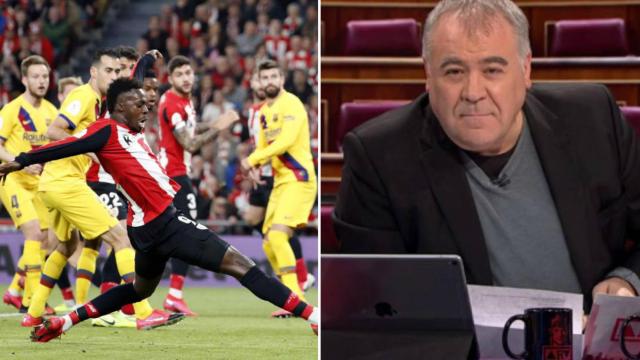 Imagen del Athletic-Barça y Antonio García Ferreras