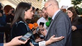 Arrimadas e Igea durante el encuentro que han protagonizado en Valladolid este lunes.