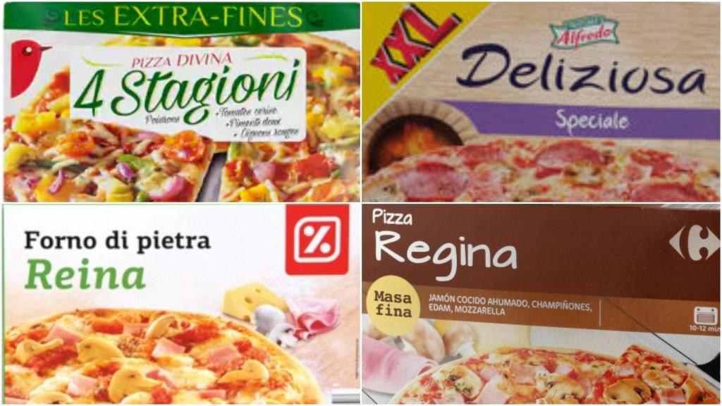 Las pizzas de Lidl, Carrefour, Aldi y Alcampo.