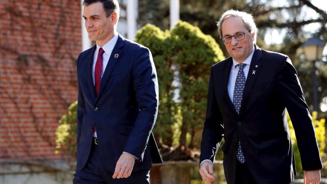 Pedro Sánchez y Quim Torra, este miércoles en Moncloa.