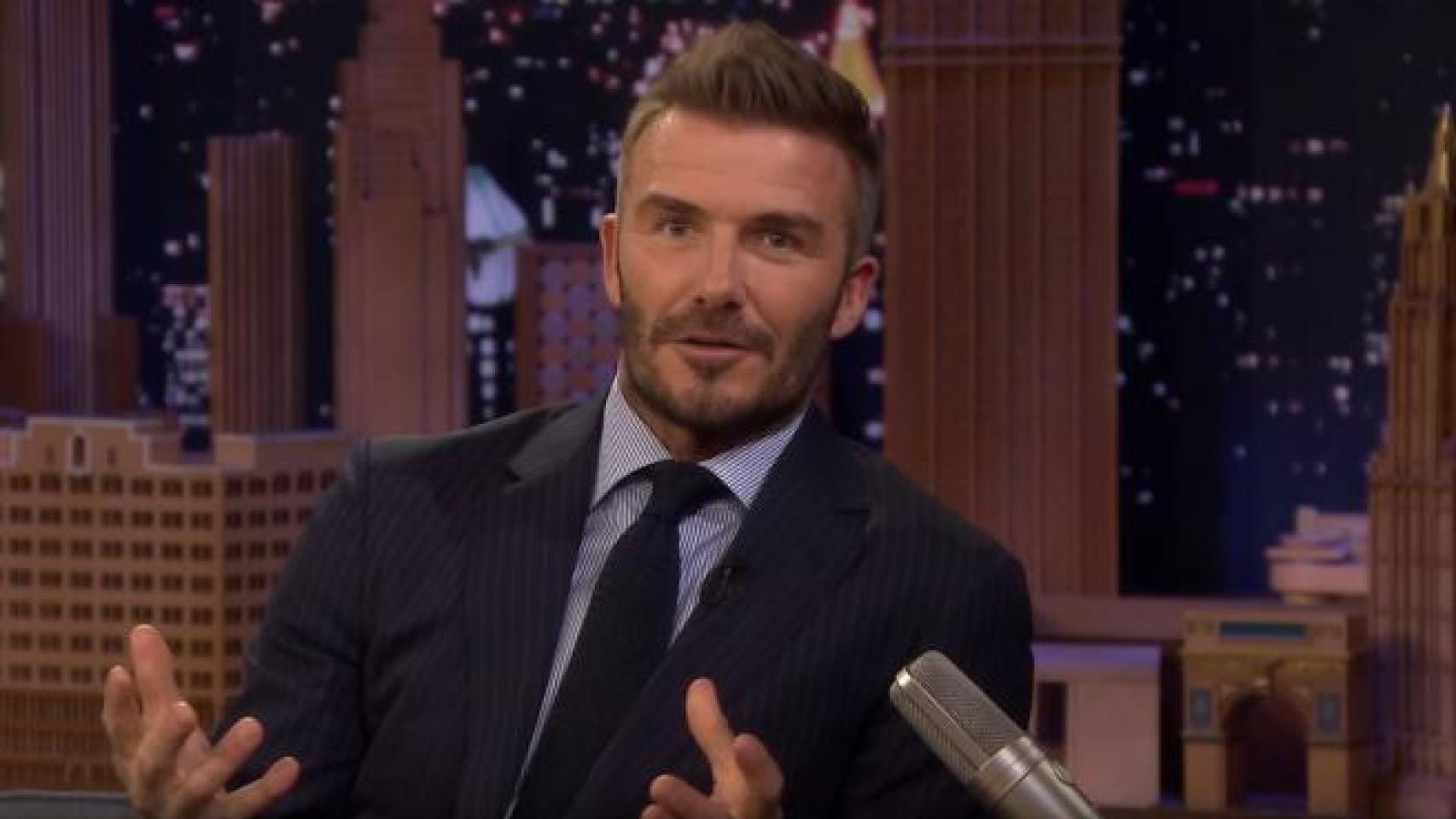 David Beckham, en el programa de Jimmy Fallon