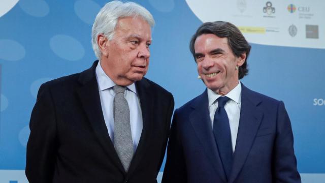 Felipe González y José María Aznar en elcongreso 'Repensar España: una aportación desde la Sociedad Civil'.