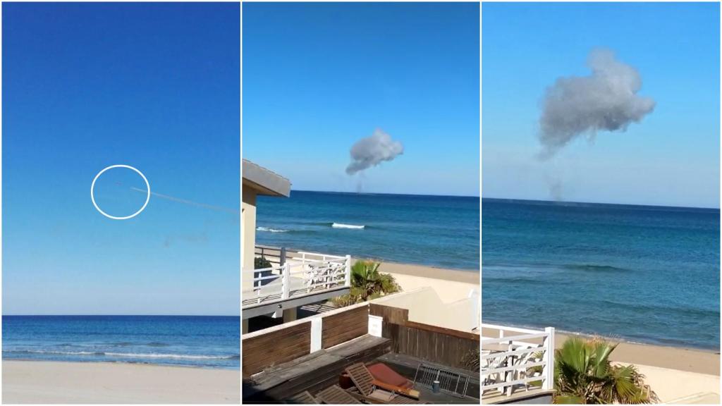 Un avión de la AGA cae frente a la Manga del Mar Menor.