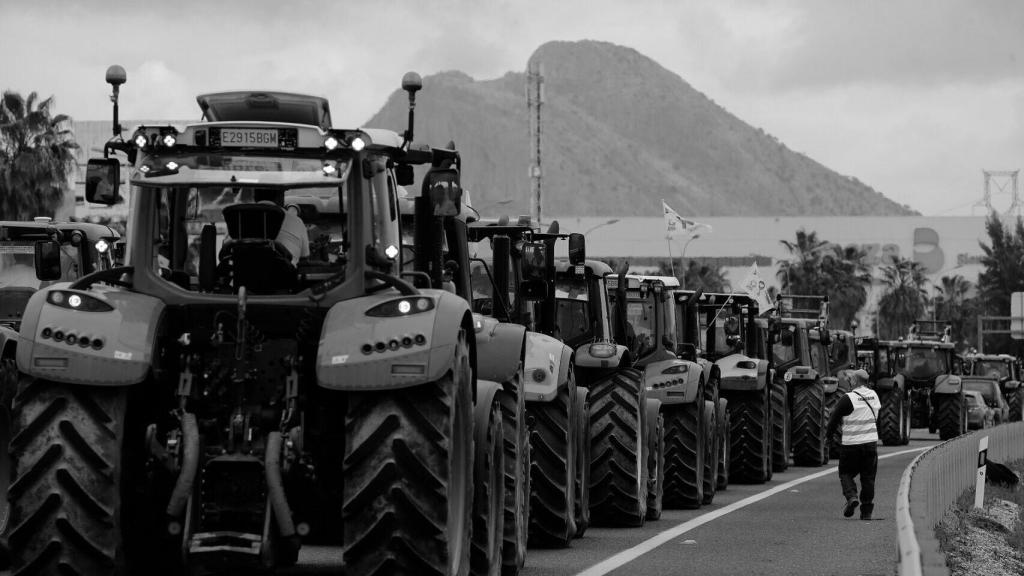 Protestas de los agricultores españoles, en una imagen de archivo.