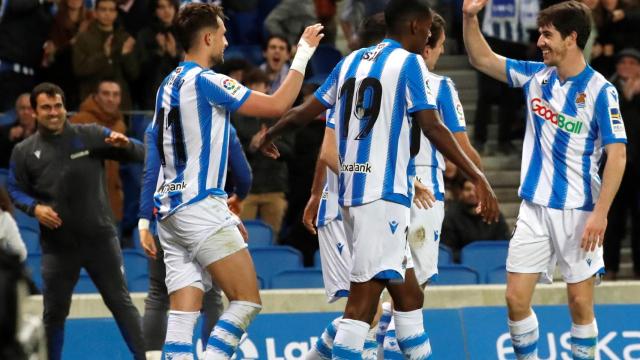 Januzaj celebra su gol con la Real Sociedad