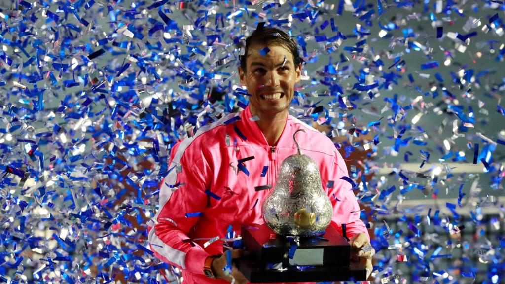 Rafa Nadal celebra el Abierto de México