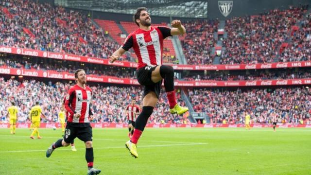 Raúl García, en el Athletic - Villarreal de La Liga