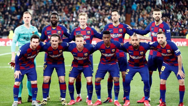 Alineación titular del FC Barcelona en El Clásico de la jornada 26 de La Liga