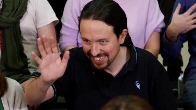 Pablo Iglesias, secretario general de Podemos, en la presentación de su candidatura para renovar en el cargo.