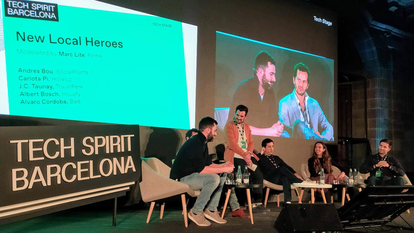 Una de las mesas redondas con emprendedores celebrada en el entorno de Tech Spirit Barcelona.