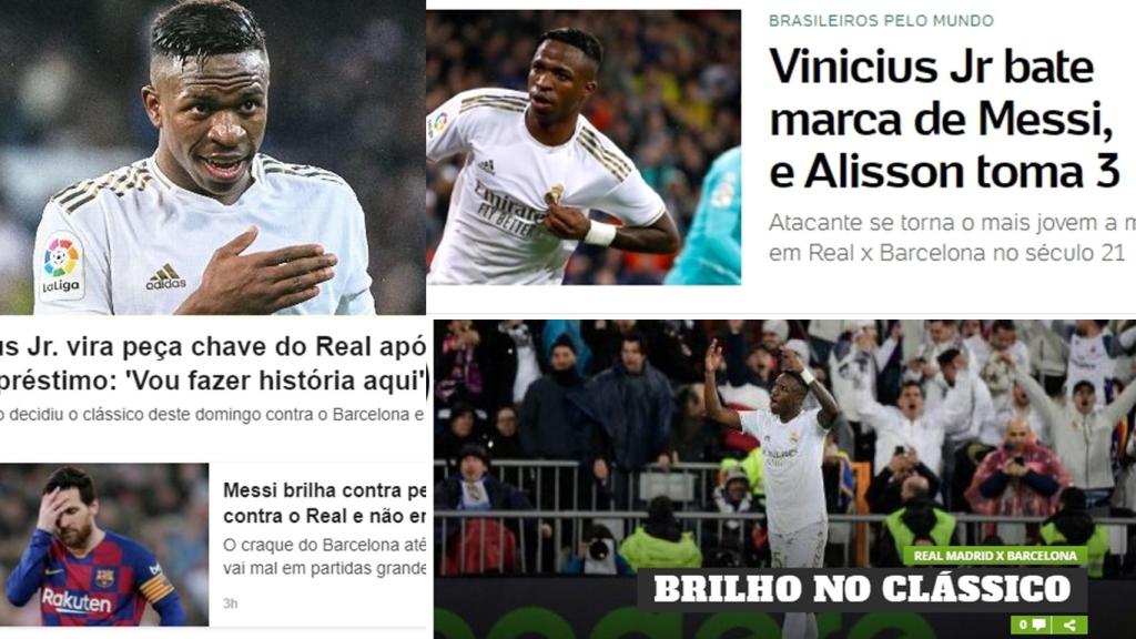 Las portadas en Brasil destacan a Vinicius