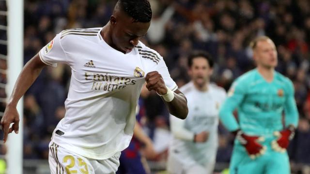 Vinicius Jr celebrando su gol ante el FC Barcelona