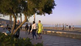 Paseo marítimo de Roquetas de Mar.