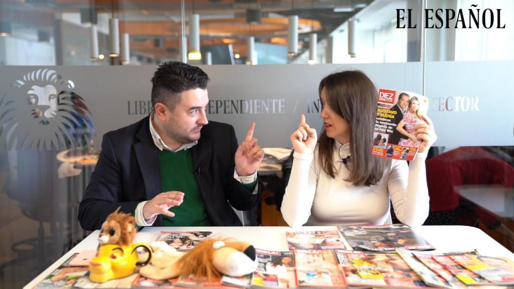 Jesús Carmona y Cristina Rodrigo durante la grabación del kiosco.