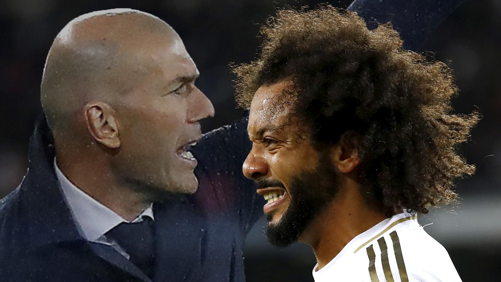 Marcelo y Zinedine Zidane