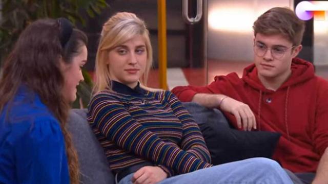 Amaia, Samantha y Geràrd, durante la charla en la academia (TVE)