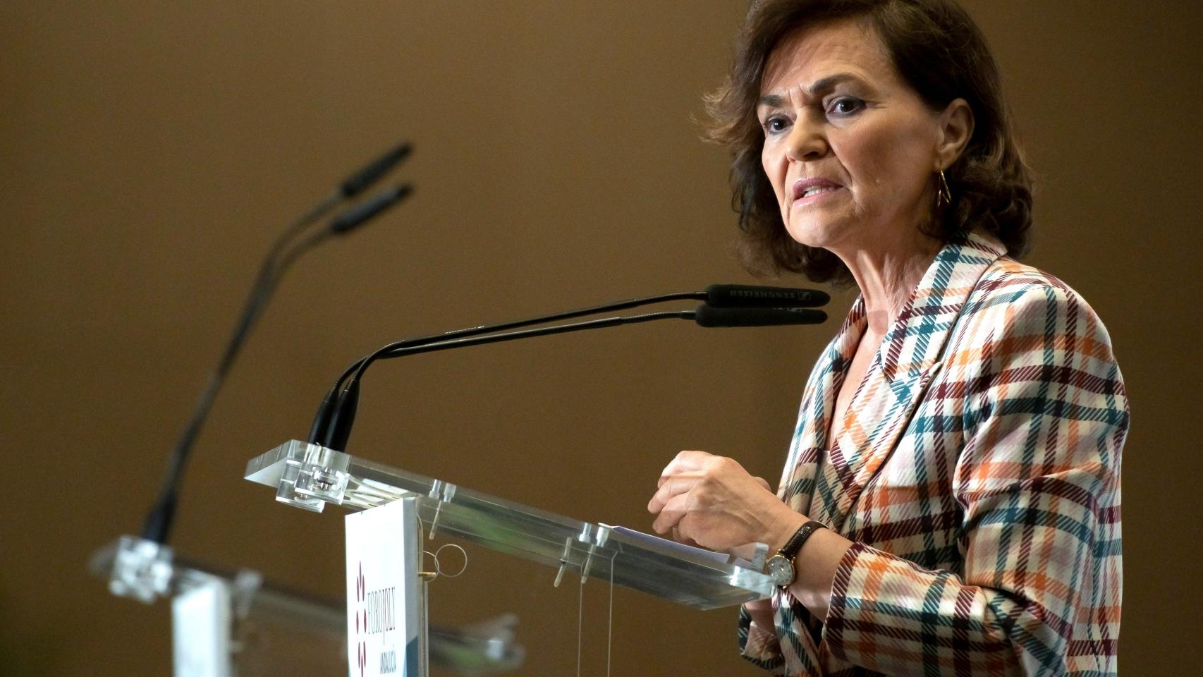 Carmen Calvo, vicepresidenta primero del Gobierno.