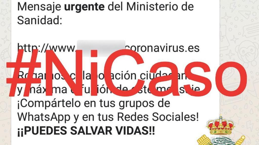 Es un bulo: Envían mensajes sobre el coronavirus haciéndose pasar por Sanidad