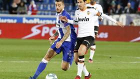 Joselu y Dani Parejo, en el Alavés - Valencia de La Liga