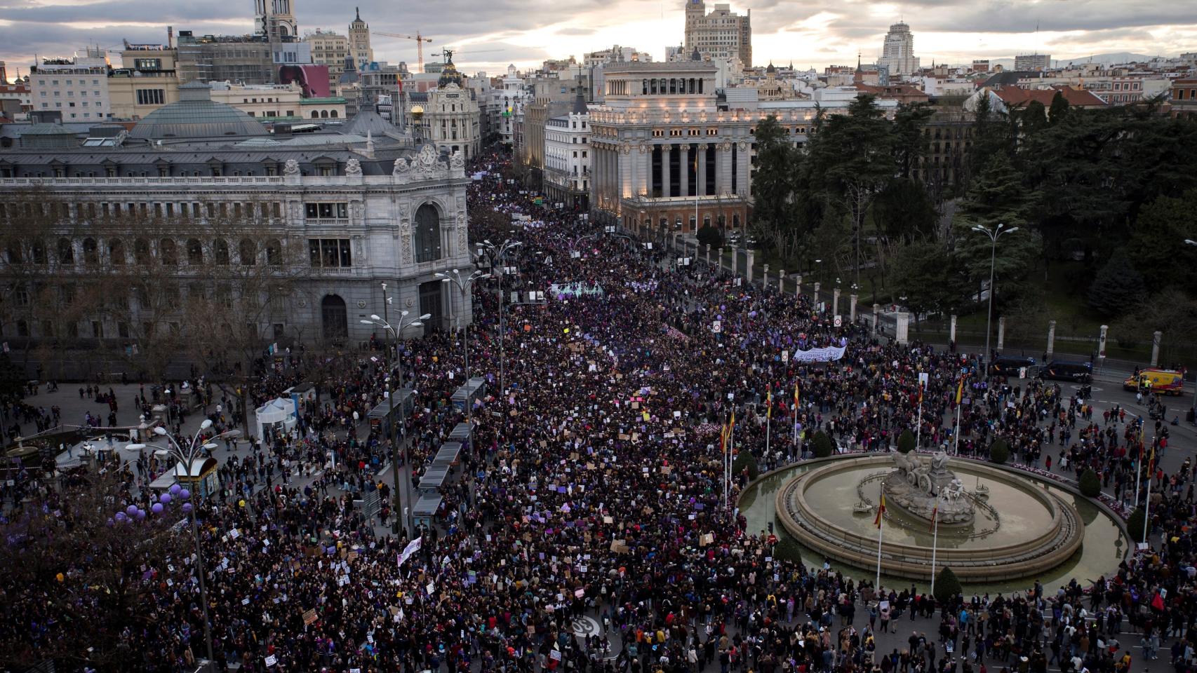 Marcha del 8-M en Madrid.