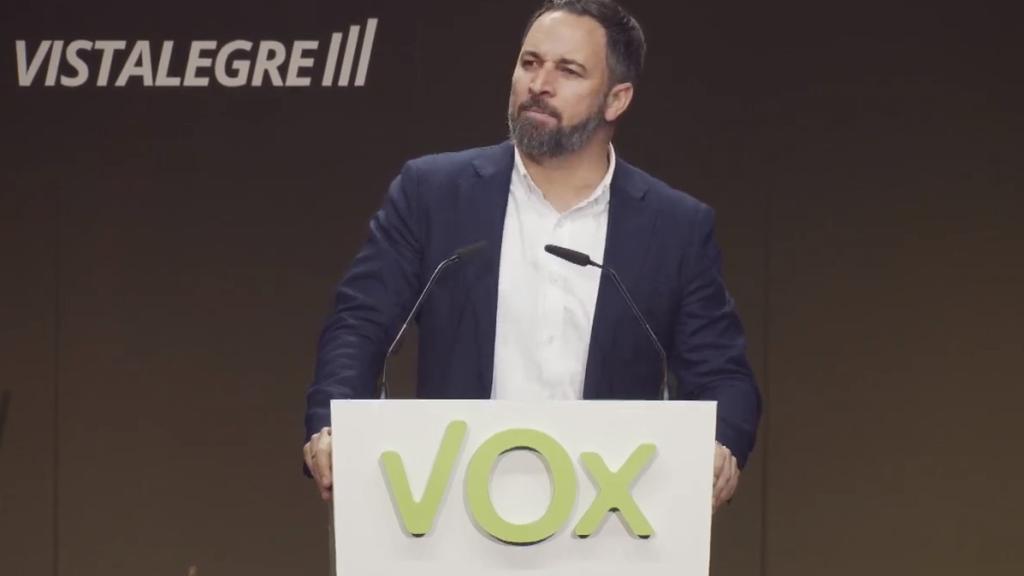 Santiago Abascal, en Vistalegre.