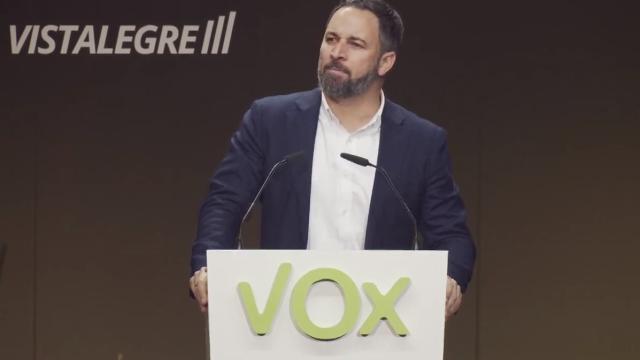 Santiago Abascal, en Vistalegre.