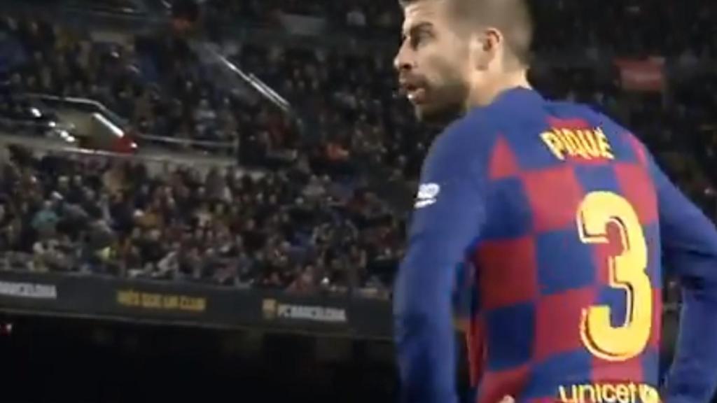 Gerard Piqué, durante el encuentro ante la Real Sociedad