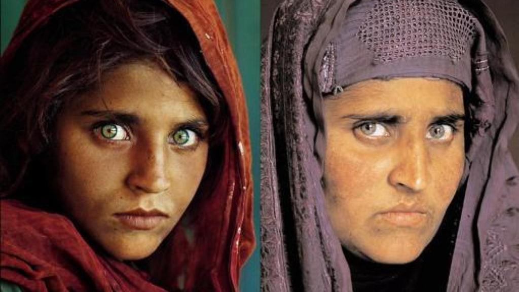 Los dos retratos de la niña afgana de Steve Curry.