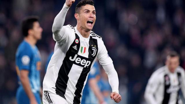 Cristiano Ronaldo celebrando un gol con la Juventus