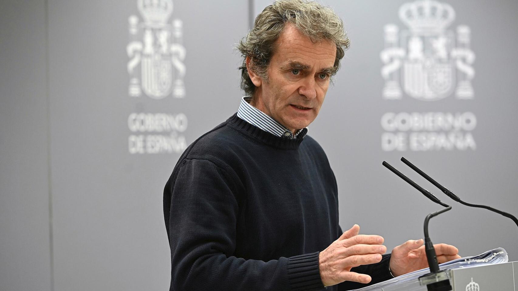 Fernando Simón durante la rueda de prensa. EFE.