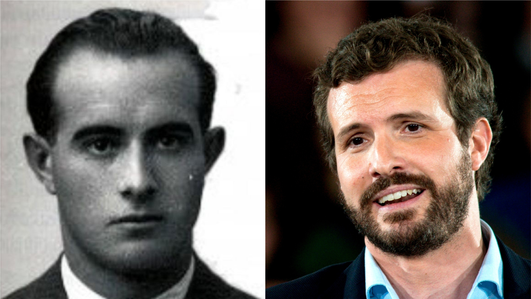 Pablo Casado, a la derecha, y su abuelo Herman.