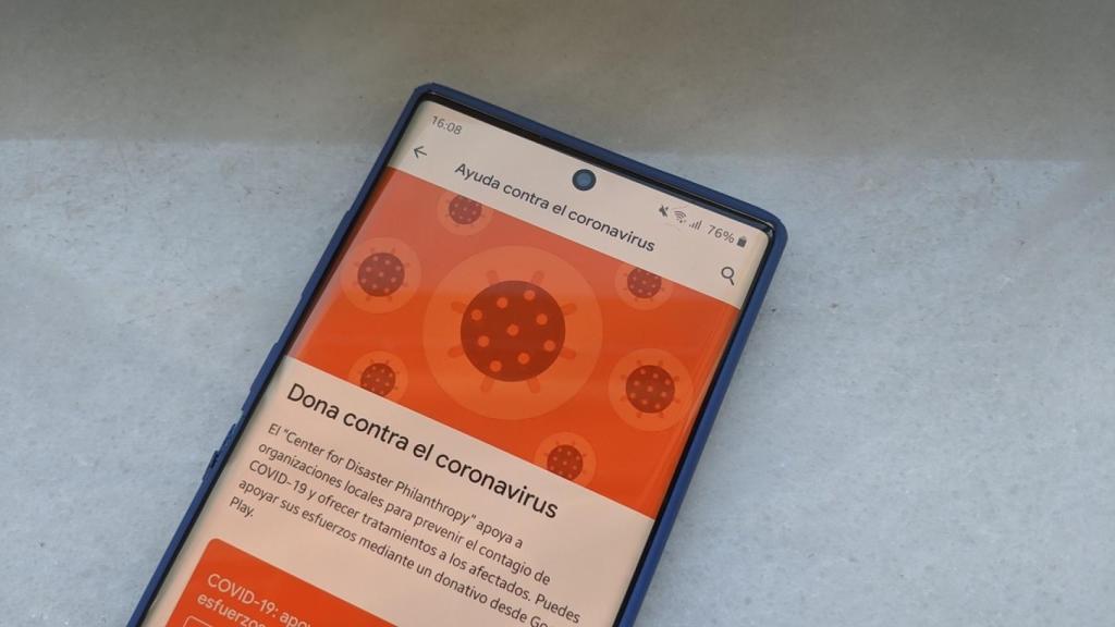Donar dinero contra el coronavirus en Google Play es así de fácil